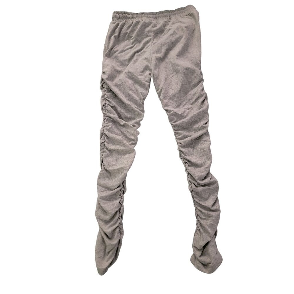 Victorias Secret Love Gray Ruched Leggings Medium Cotton/Polyester Blend Womens - Picture 2 of 4
